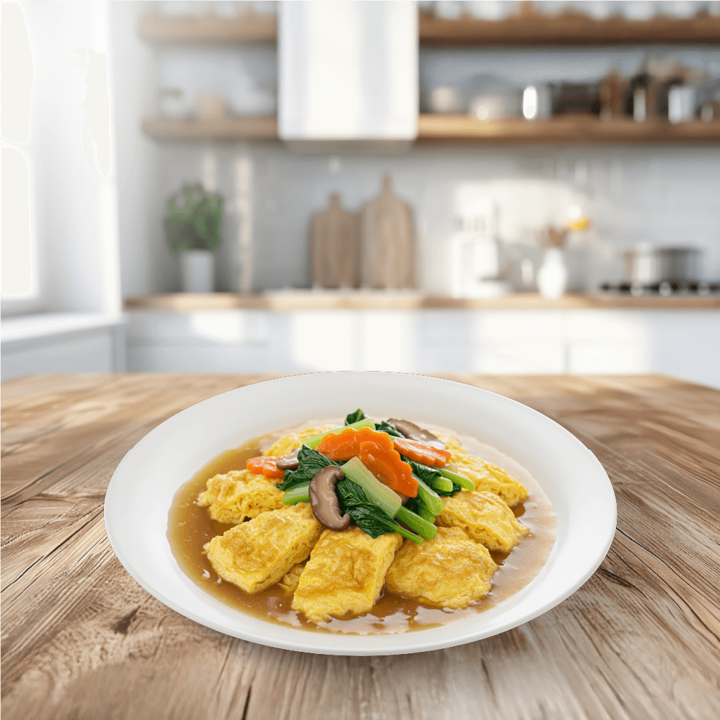 ราดหน้าไข่พระอาทิตย์ ราดหน้าไข่พระอาทิตย์